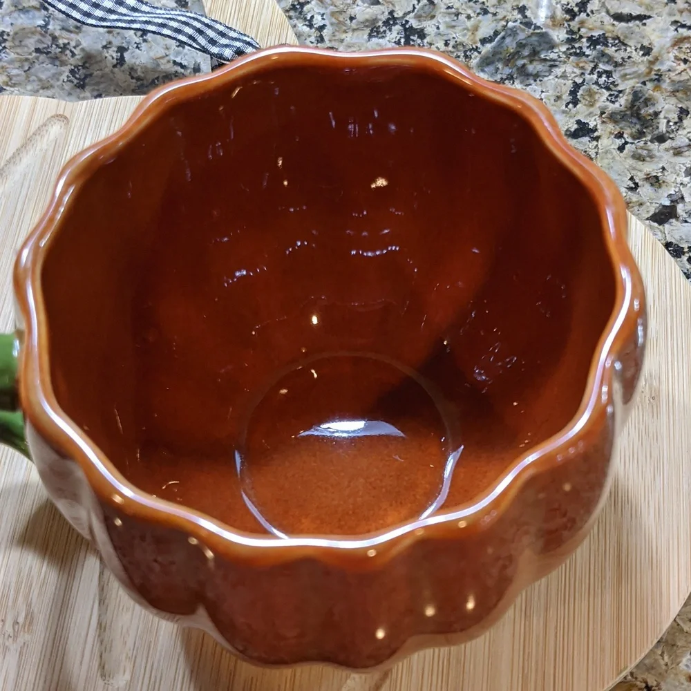 Starbucks Pumpkin Coffee Mug Twisted Vine Handle Autumn Fall 13oz 2007 - Picture 5 of 5